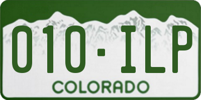 CO license plate 010ILP