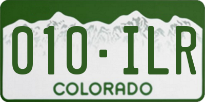 CO license plate 010ILR