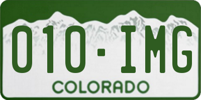 CO license plate 010IMG
