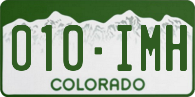 CO license plate 010IMH
