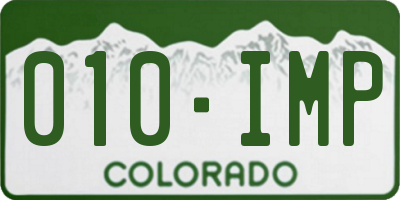 CO license plate 010IMP