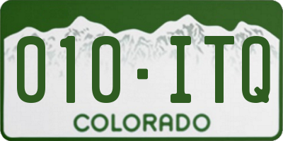 CO license plate 010ITQ