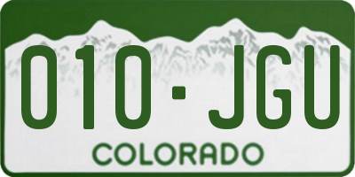 CO license plate 010JGU