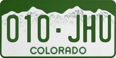 CO license plate 010JHU