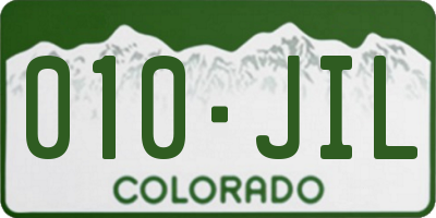 CO license plate 010JIL