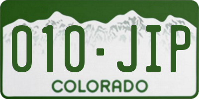 CO license plate 010JIP