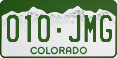 CO license plate 010JMG