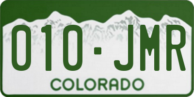 CO license plate 010JMR
