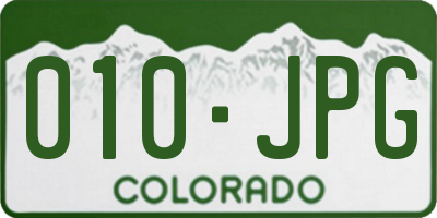 CO license plate 010JPG
