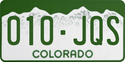 CO license plate 010JQS