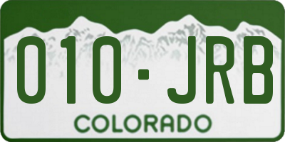 CO license plate 010JRB