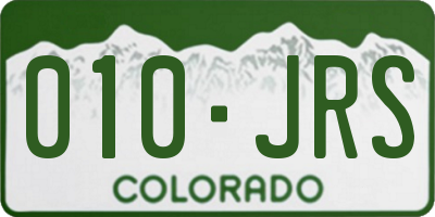 CO license plate 010JRS