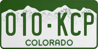 CO license plate 010KCP