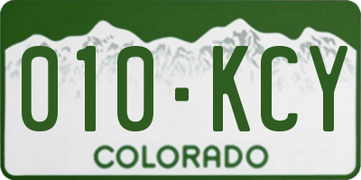 CO license plate 010KCY