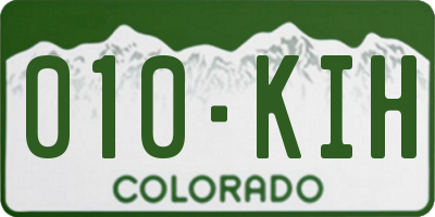 CO license plate 010KIH