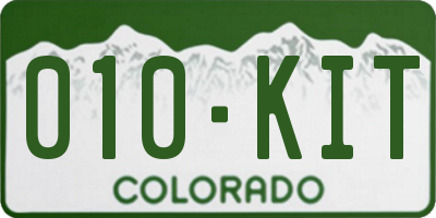 CO license plate 010KIT