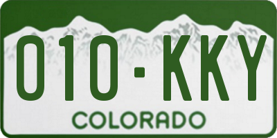 CO license plate 010KKY