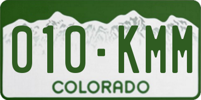 CO license plate 010KMM