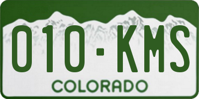 CO license plate 010KMS