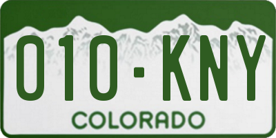 CO license plate 010KNY