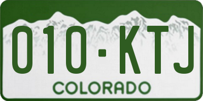 CO license plate 010KTJ