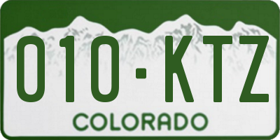 CO license plate 010KTZ