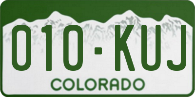 CO license plate 010KUJ