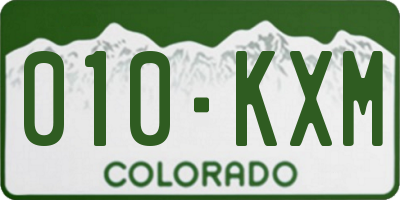 CO license plate 010KXM