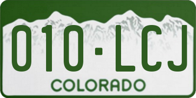 CO license plate 010LCJ