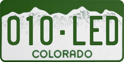 CO license plate 010LED