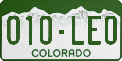 CO license plate 010LEO