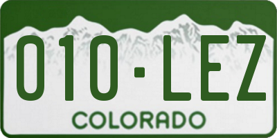 CO license plate 010LEZ