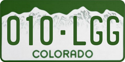 CO license plate 010LGG