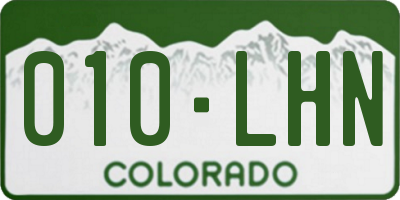 CO license plate 010LHN