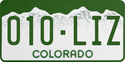 CO license plate 010LIZ
