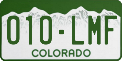 CO license plate 010LMF