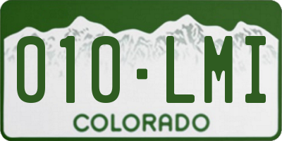 CO license plate 010LMI