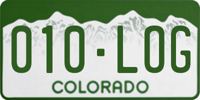 CO license plate 010LOG