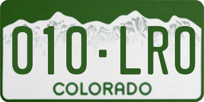 CO license plate 010LRO