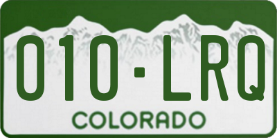 CO license plate 010LRQ