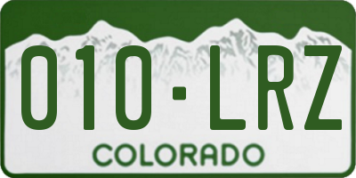 CO license plate 010LRZ