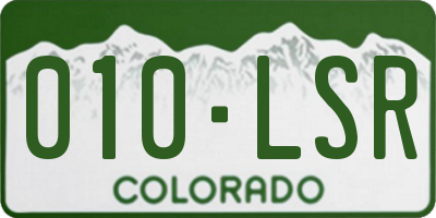 CO license plate 010LSR