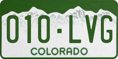 CO license plate 010LVG