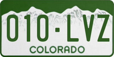 CO license plate 010LVZ