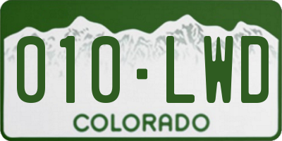 CO license plate 010LWD
