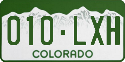 CO license plate 010LXH