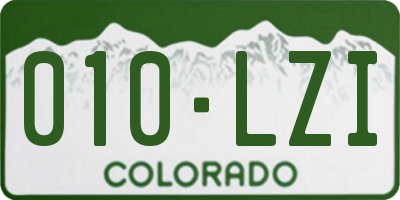 CO license plate 010LZI