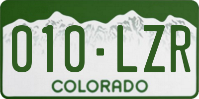 CO license plate 010LZR