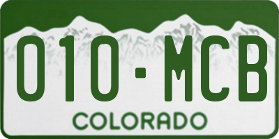 CO license plate 010MCB
