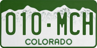 CO license plate 010MCH